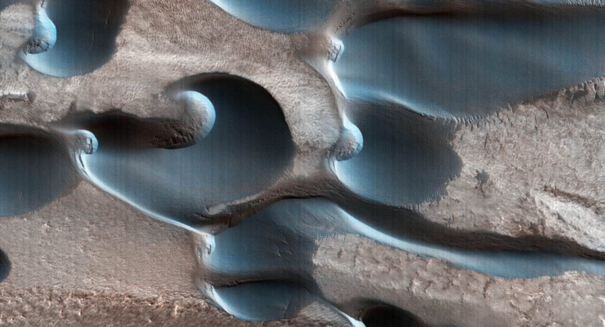 Le dune di Marte viste dalla sonda Mars Reconnaissance Orbiter (MRO)Credits: Nasa/Jpl-Caltech/U. Arizona