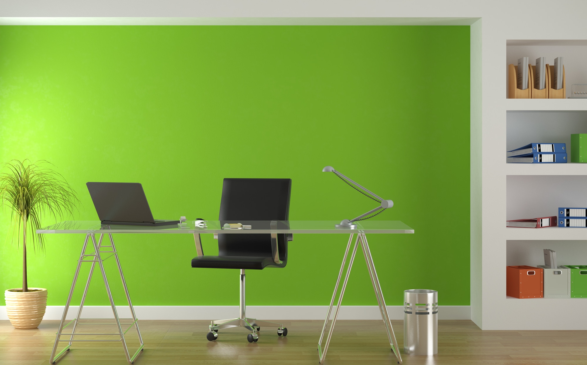 Interior design of modern green office environment