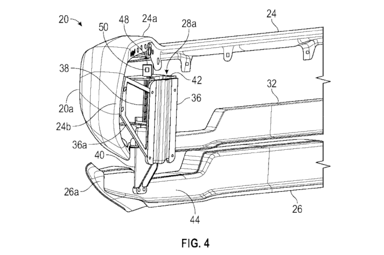 Ford: nuovo brevetto mostra un paraurti che cambia forma per salvare i pedoni