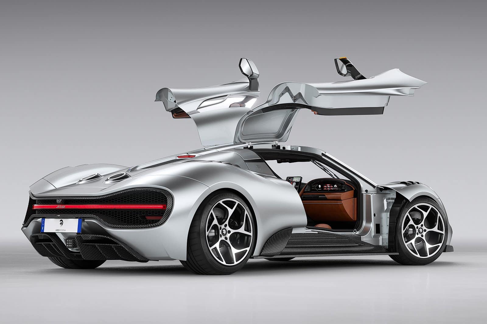 Ares Modena S1 Gullwing, il nome deriva dal fatto che le porte siano proprio ad ali di gabbiano
