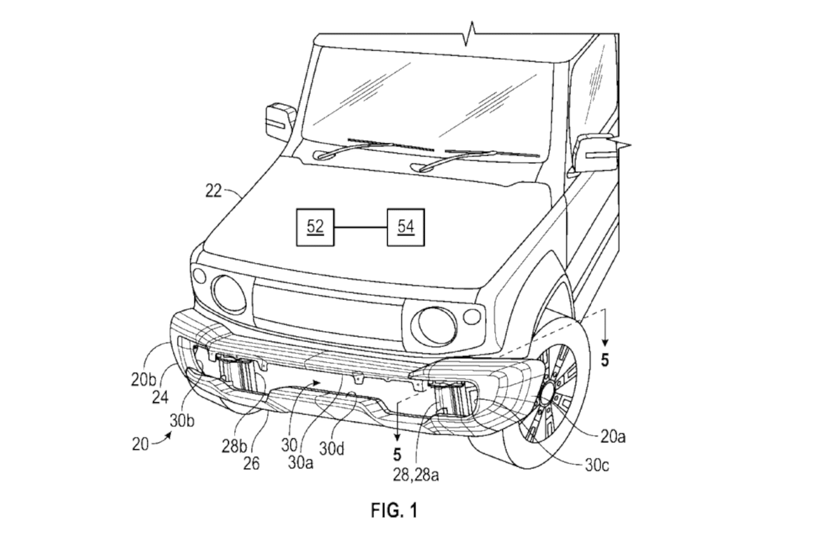 Ford: nuovo brevetto mostra un paraurti che cambia forma per salvare i pedoni