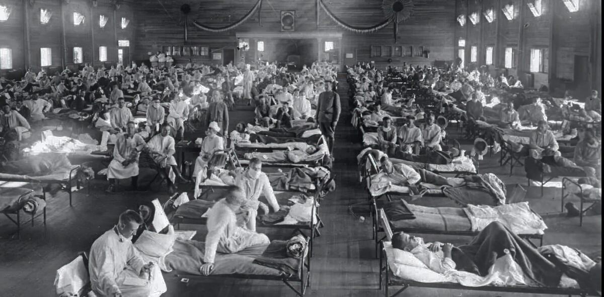 Dalle ossa delle vittime dell'influenza spagnola emergono nuove scoperte - 1918-1919. An epidemic of "Spanish Flu" spread around the world. At least 20 million died, although some estimates put the final toll at 50 million. It's estimated that between 20 per cent and 40 per cent of the entire world's population became sick