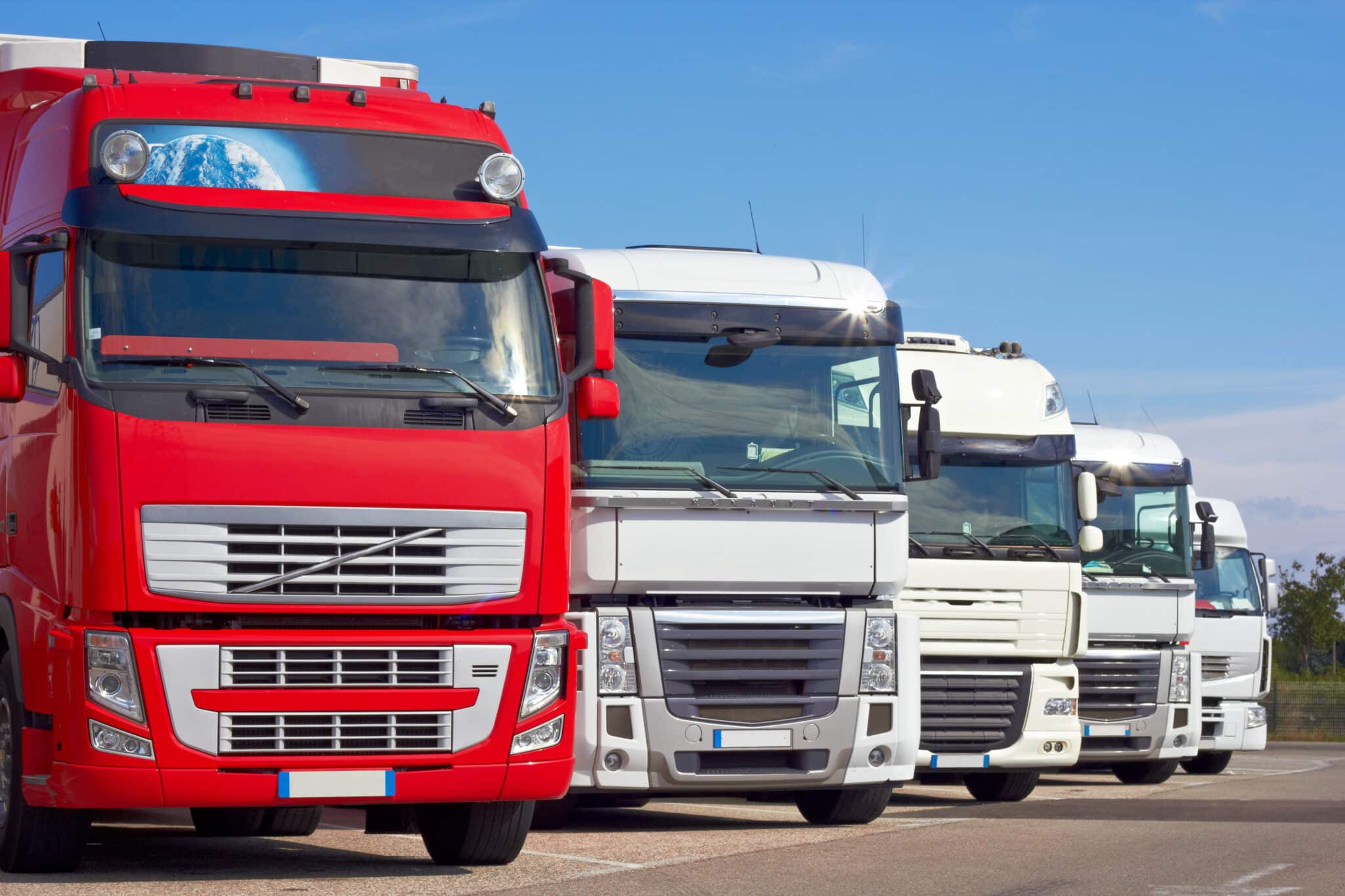 Delivery Vehicles in the parking lot