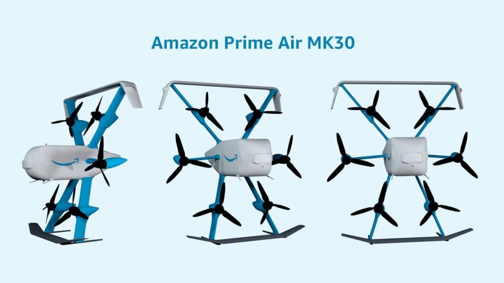 Amazon Italia: consegne con droni MK30 dal 2024