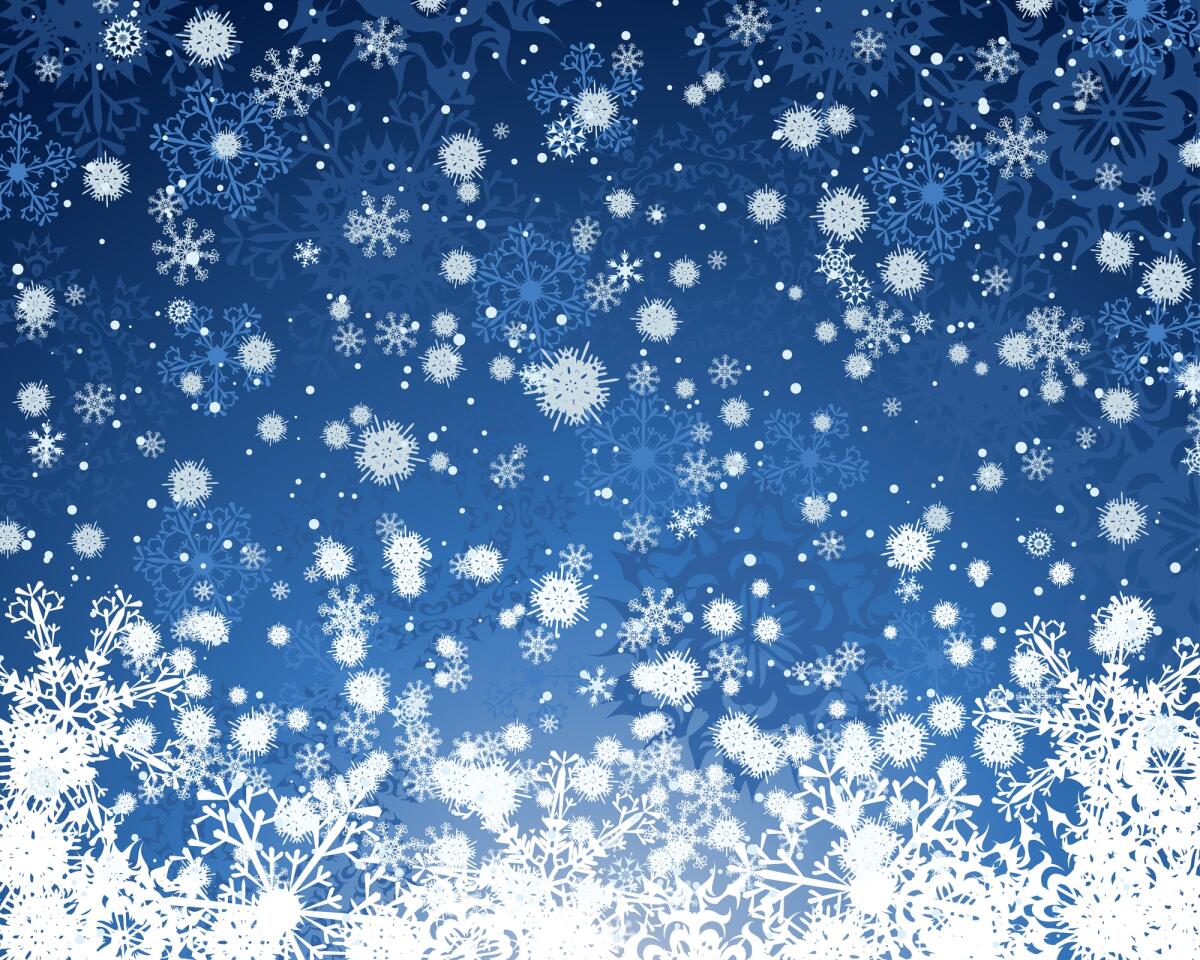 Come si formano i fiocchi di neve e perché sono simmetrici? - Wiinter background with snowflakes elements. Fully editable EPS 8 vector version.