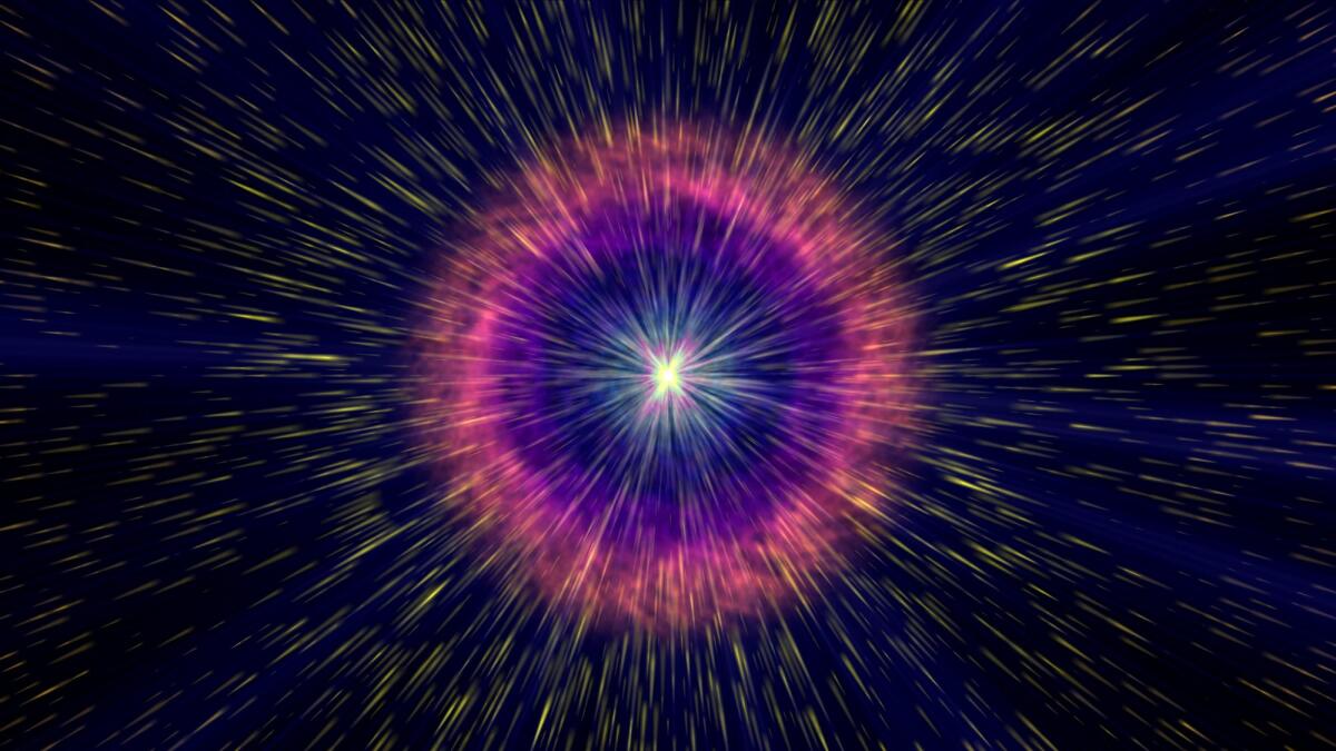 Quale sarebbe stato il suono del Big Bang? - Pulsar star light in space, illustration abstract
