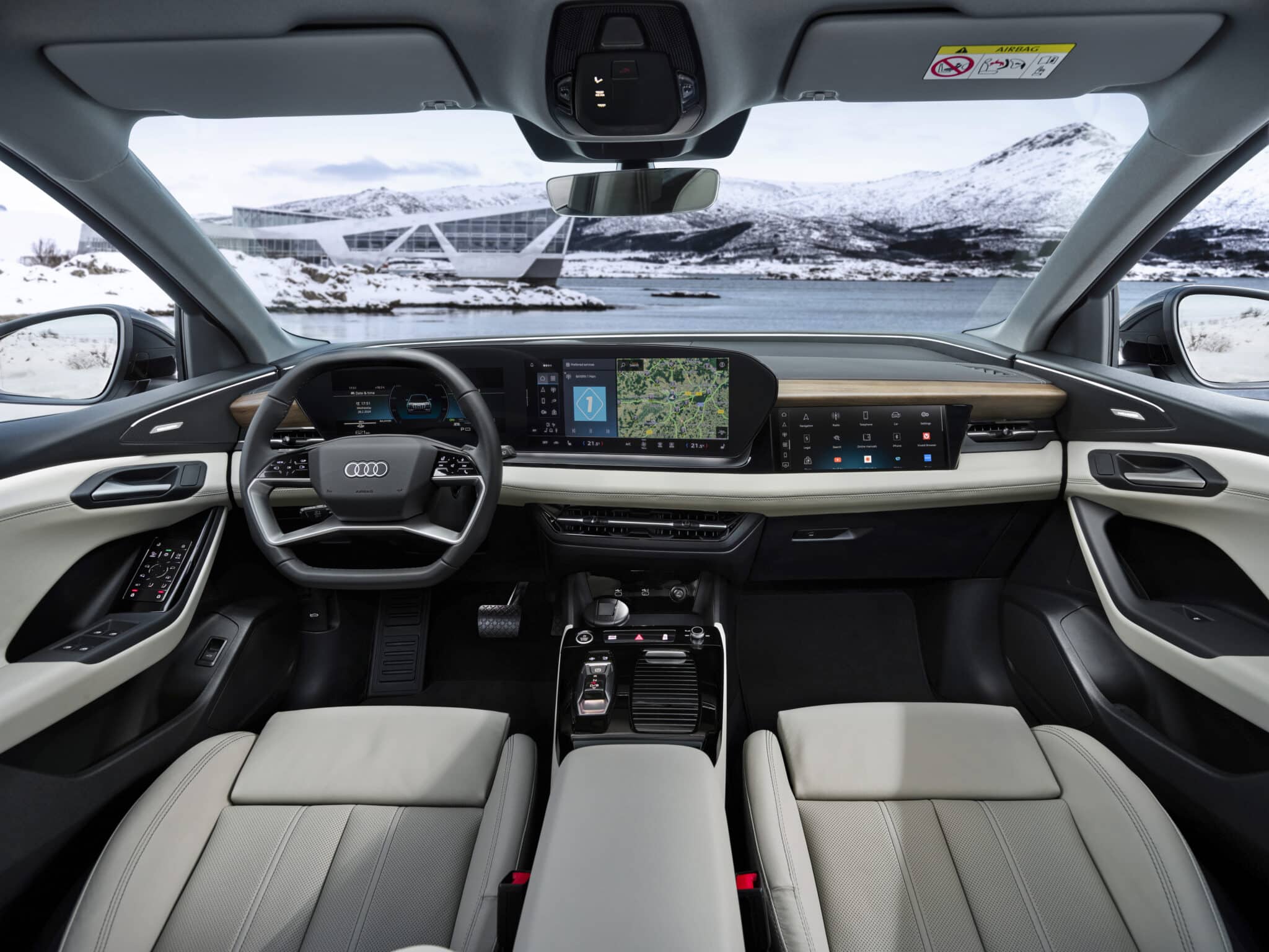 Gli interni della Q6 e-tron
