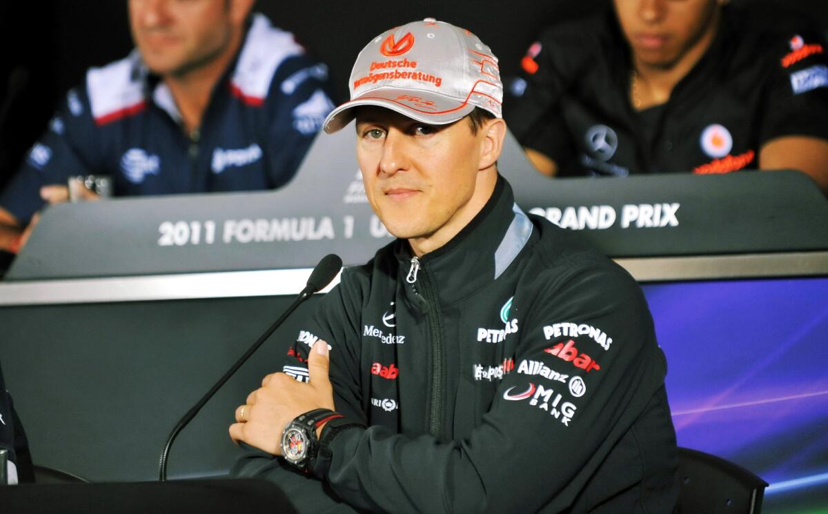 Michael Schumacher: la moglie Corinna Betsch costretta a vendere i beni di famiglia - German F1 driver Michael Schumacher of the Mercedes GP team attends a press conference in Shanghai, China, 14 April 2011.

The 2011 Formula One Chinese Grand Prix will be held at the Shanghai International Circuit on April 15-17.