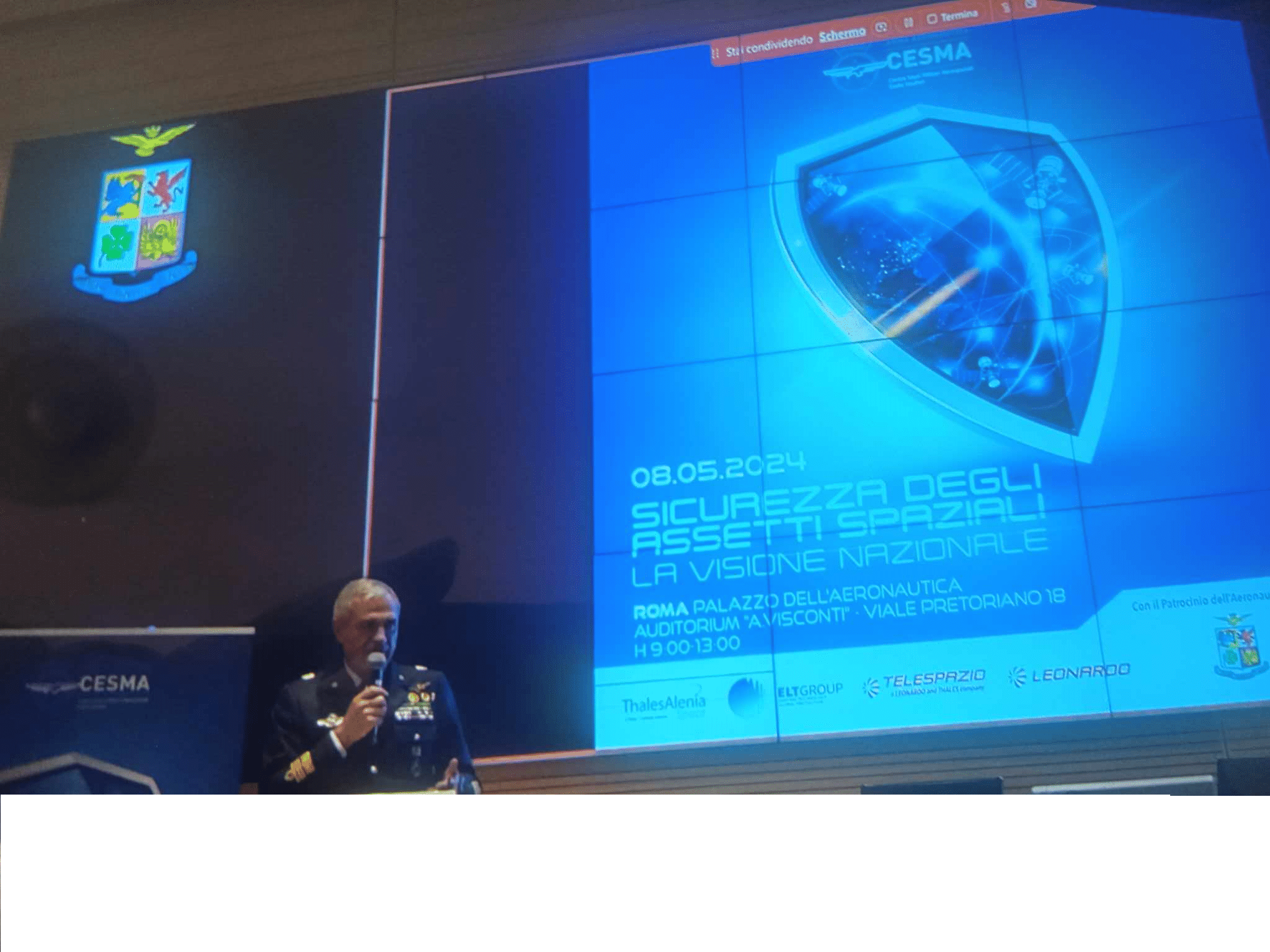 Sicurezza degli assetti spaziali: la visione nazionale durante la Conferenza del CESMA