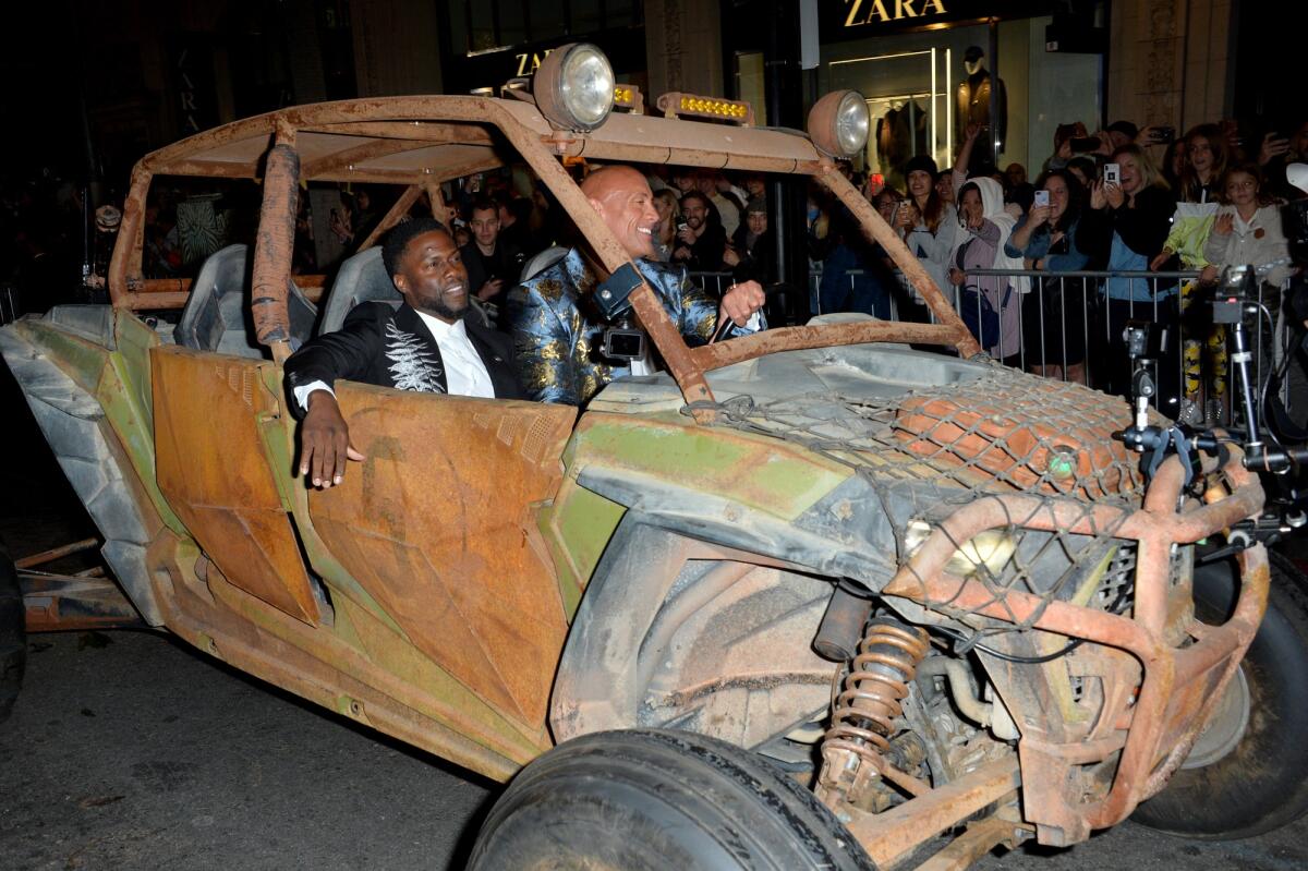 Jumanji Rush: il nuovo Gratta e Vinci online ispirato al celebre film - LOS ANGELES, USA. December 10, 2019: Kevin Hart &amp; Dwayne Johnson at the world premiere of "Jumanji: The Next Level" at the TCL Chinese Theatre.
Picture: Paul Smith/Featureflash