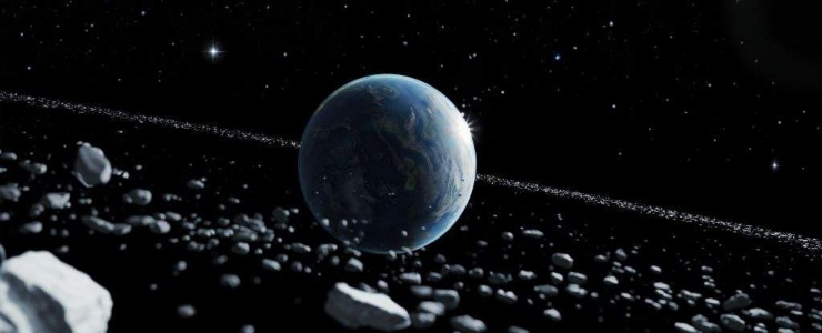 Possibile rappresentazione della Terra con gli anelli (Oliver Hull FOTO) - www.aerospacecue.it