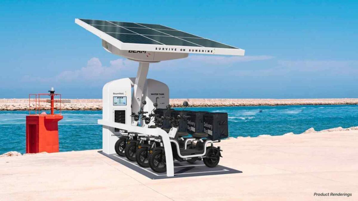 Un nuovo modo di produrre energia pulita in favore della mobilità cittadina - Pannelli di ricarica per le biciclette (Beamglobal FOTO) - www.energycue.it