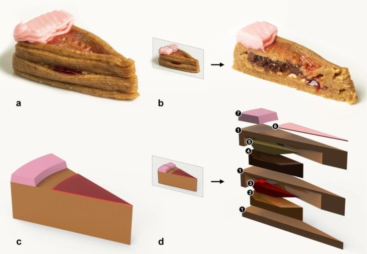 La torta stampata in 3D (3D Printing Industry foto) - www.systemcue.it