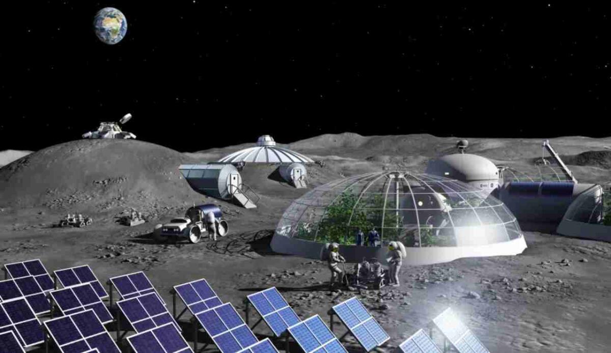 Un robot umanoide potrebbe partecipare alla missione cinese Chang'e 8 nel 2028 - Base sulla Luna (ESA-Pierre Carril FOTO) - www.aerospacecue.it