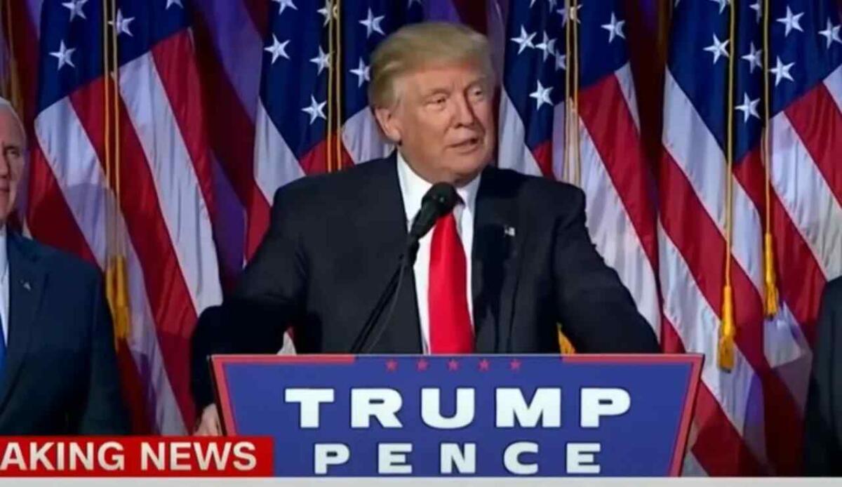 Chi sono i miliardari che hanno guadagnato dopo la vittoria di Donald Trump? - Donald Trump (screenshot Donald Trump/YouTube) - www.managementcue.it
