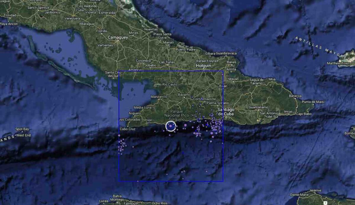 Terremoto a Cuba, 300 le scosse di assestamento: danni e paura tra la popolazione - Zona colpita dal terremoto a Cuba riportata dal giornalista Anolvis Cuscó Tarradell (Facebook FOTO) - www.sciencecue.it