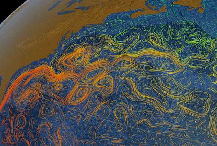 le correnti oceaniche diventano più fredde verso nord (NASA FOTO) - www.marinecue.it