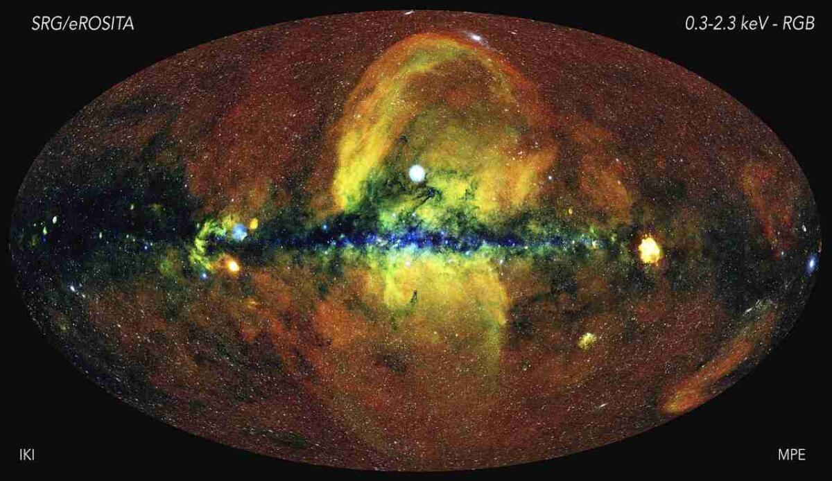 Un tunnel interstellare collega il sistema solare alla costellazione del Centauro - Mappa stellare da eROSITA (Wikipedia FOTO) - www.aerospacecue.it