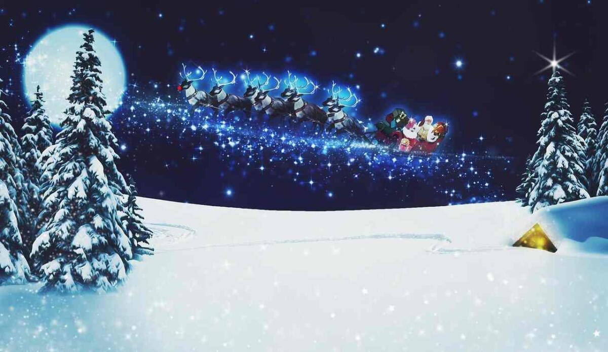La fisica del Natale: a che velocità deve sfrecciare Babbo Natale per consegnare tutti i regali? - Babbo Natale sulla sua slitta (Pixabay FOTO) - www.aerospacecue.it