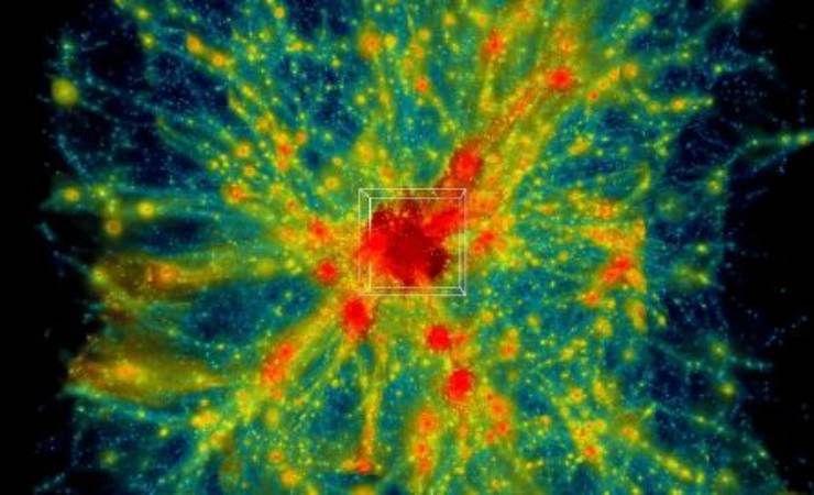 Simulazione universo (screenshot Argonne National Laboratory U.S. Dept of Energy) - www.aerospacecue.it