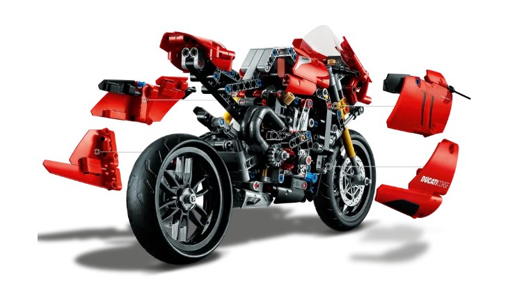 Componenti della Ducati Panigale V4 R versione Lego (Lego FOTO) - www.vehiclecue.it