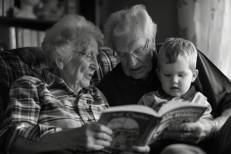Nonni insieme al nipote (Pixabay FOTO) - www.managementcue.it