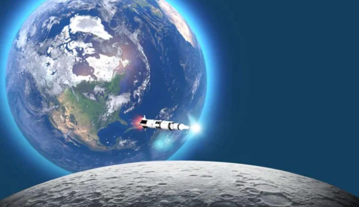 Il ruolo della sicurezza dei dati nell’esplorazione spaziale e nelle transazioni digitali - Terra vista dalla Luna (Depositphotos foto) - www.aerospacecue.it