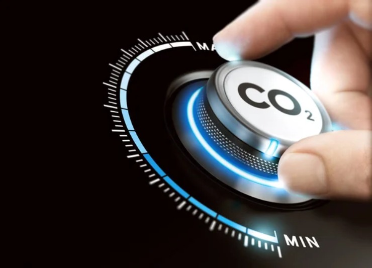Illustrazione artistica della riduzione delle emissioni di CO2 (Depositphotos)