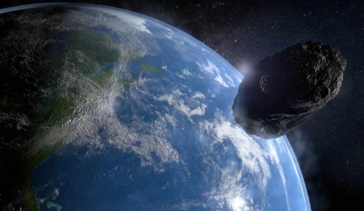 Un asteroide potrebbe colpire la Terra nel 2032? Facciamo chiarezza - Illustrazione di un asteroide vicino alla Terra (Depositphotos foto) - www.aerospacecue.it