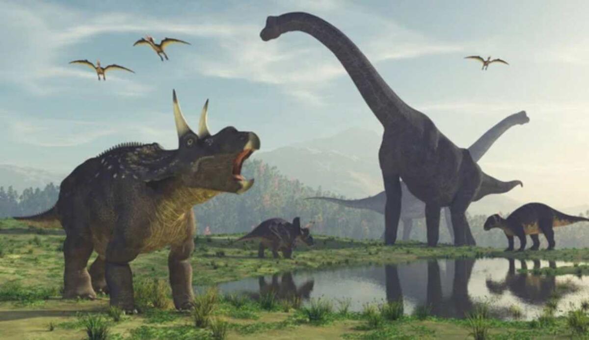 Dove sono i primi dinosauri? Gli hotspot fossili si trovano nelle regioni più inospitali - Illustrazione di dinosauri (Depositphotos foto) - www.sciencecue.it