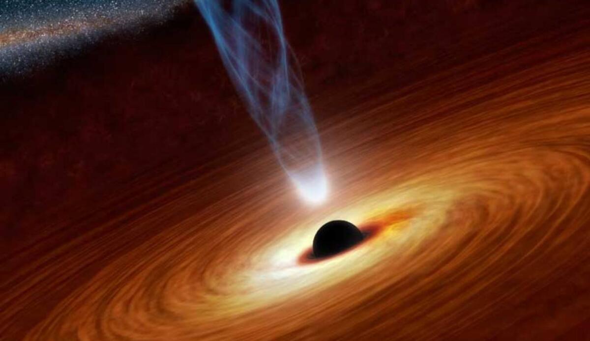 Osservata per la prima volta la nascita in tempo reale dei getti di un buco nero supermassiccio - La nascita di un buco nero supermassiccio (INAF foto) - www.aerospacecue.it
