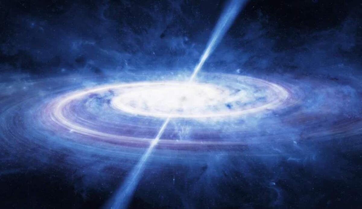 Scoperto un quasar a 13 miliardi di anni luce: potrebbe aver "acceso le luci" dell'universo - Illustrazione di un quasar (Depositphotos FOTO) - www.aerospacecue.it