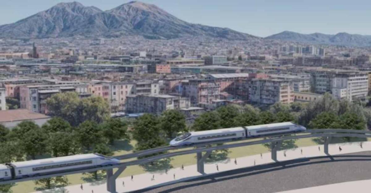 Napoli guarda al futuro: potrebbero arrivare due monorotaie - Il progetto in 3D della monorotaia di Napoli (Comune di Napoli foto) - www.vehiclecue.it