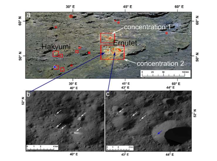 Tracce nei pressi del cratere Ernutet (Agupubs foto) - www.aerospacecue.it