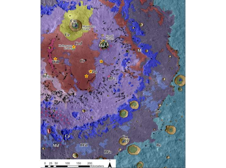 Mappa del bacino Orientale (Runyon et al. foto) - www.aerospacecue.it