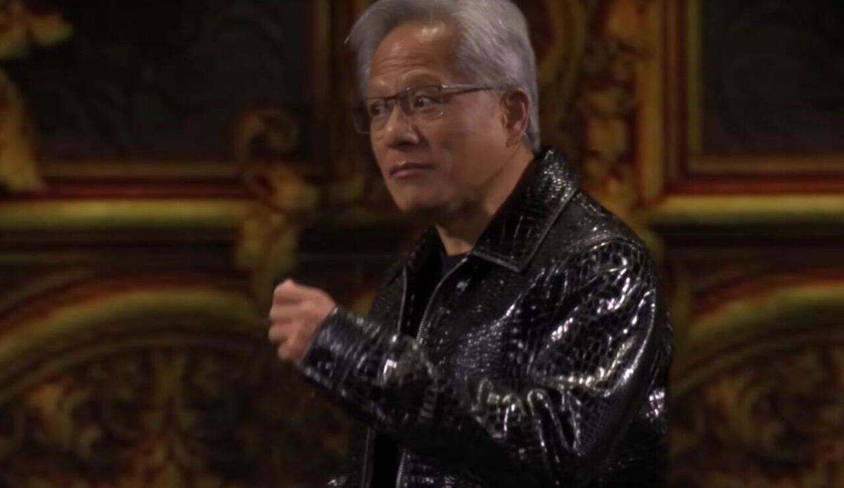 Le azioni NVIDIA calano nonostante le vendite record da parte degli insider - CEO Nvidia (screenshot NVIDIA GeForce/YouTube) - www.financecue.it