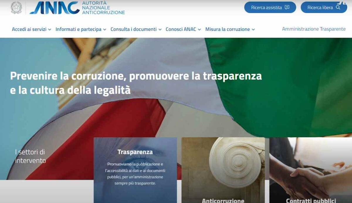 Trasparenza e riservatezza negli appalti: ANAC impone il rispetto della privacy - Sito Anac (screenshot anacnazionale/YouTube) - www.managementcue.it