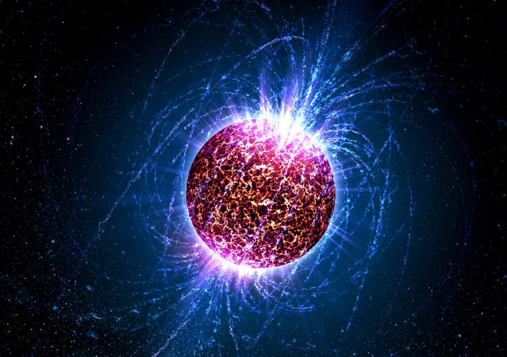 Illustrazione di una stella di neutroni (INAF foto) - www.aerospacecue.it