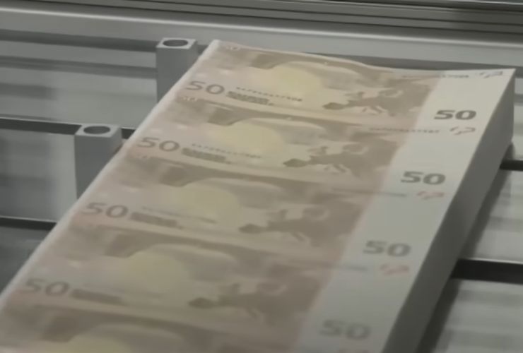 Banconote da 50 euro dalla Zecca di Stato (screenshot Starting Finance/YouTube) - www.financecue.it