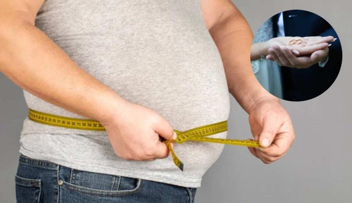 Matrimonio e peso: gli uomini sposati hanno un rischio di obesità 3 volte maggiore - Obesità e matrimonio (Depositphotos foto) - www.biomedicalcue.it