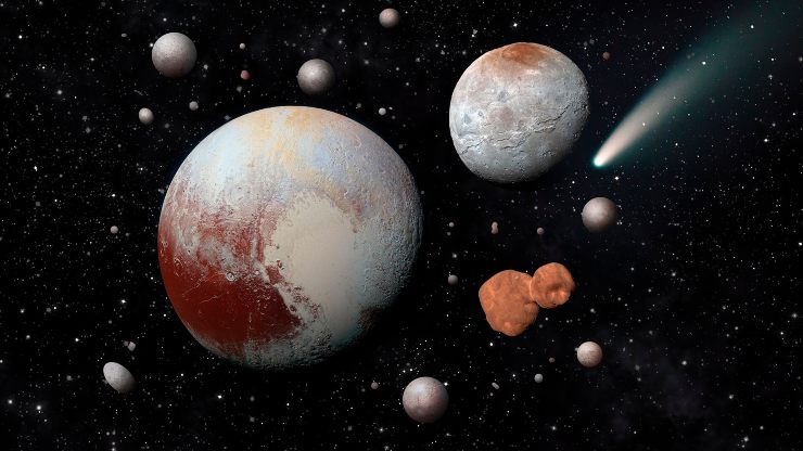 Illustrazione di KBO nelle vicinanze di Plutone (JHUAPL foto) - www.aerospacecue.it