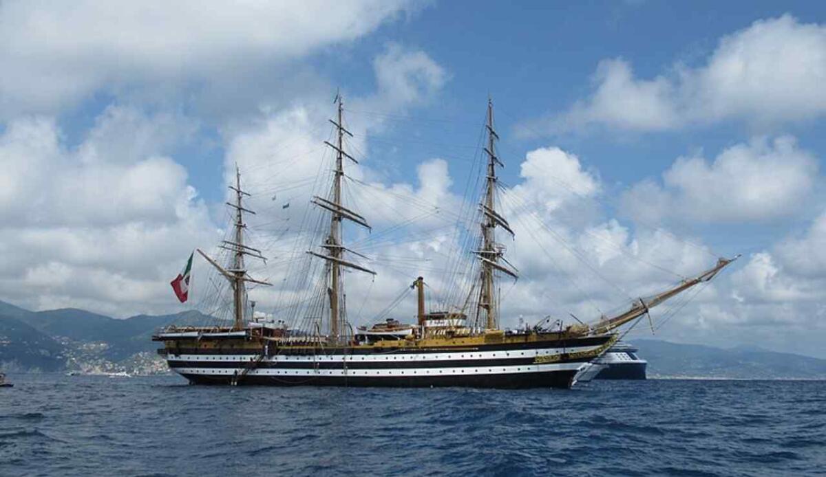 Nave Amerigo Vespucci: iIl Tour Mondiale 2023-2025 sta per giungere al termine - Illustrazione dell'Amerigo Vespucci (Wikipedia Superchilum FOTO) - marinecue.it
