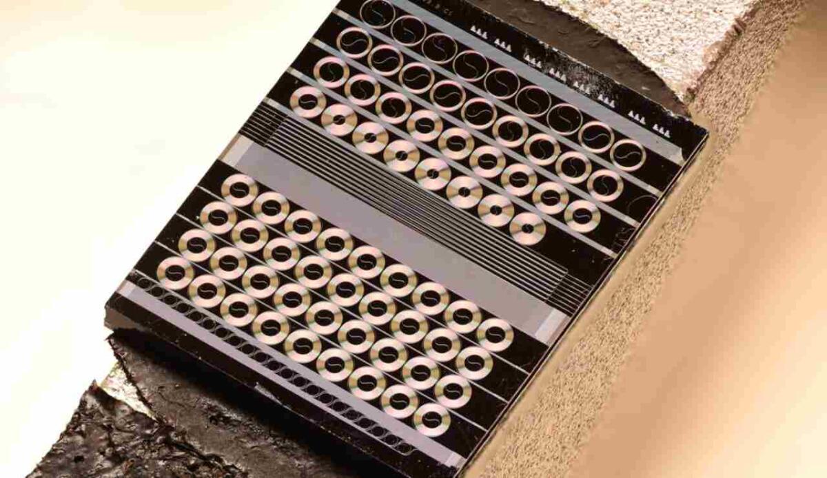 Più dati, meno energia: un nuovo microchip amplifica i segnali ottici tre volte meglio dei sistemi attuali - Chip fotonico, un'incredibile invenzione (actu.epfl.ch) - SystemsCUE