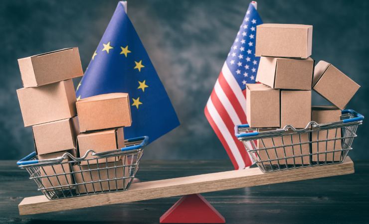 Dazi USA UE mercato illustrazione (Canva foto) - financecue.it