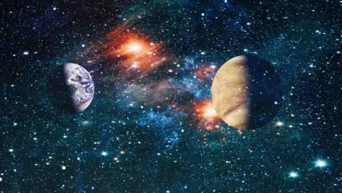 Trovata la “materia mancante” dell’universo - Illustrazione dell'Universo e della materia (Depositphotos foto) - www.aerospacecue.it