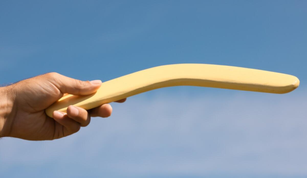 Boomerang di mammut: scoperto forse il più antico d’Europa - Illustrazione di un boomerang (Canva FOTO) - sciencecue.it