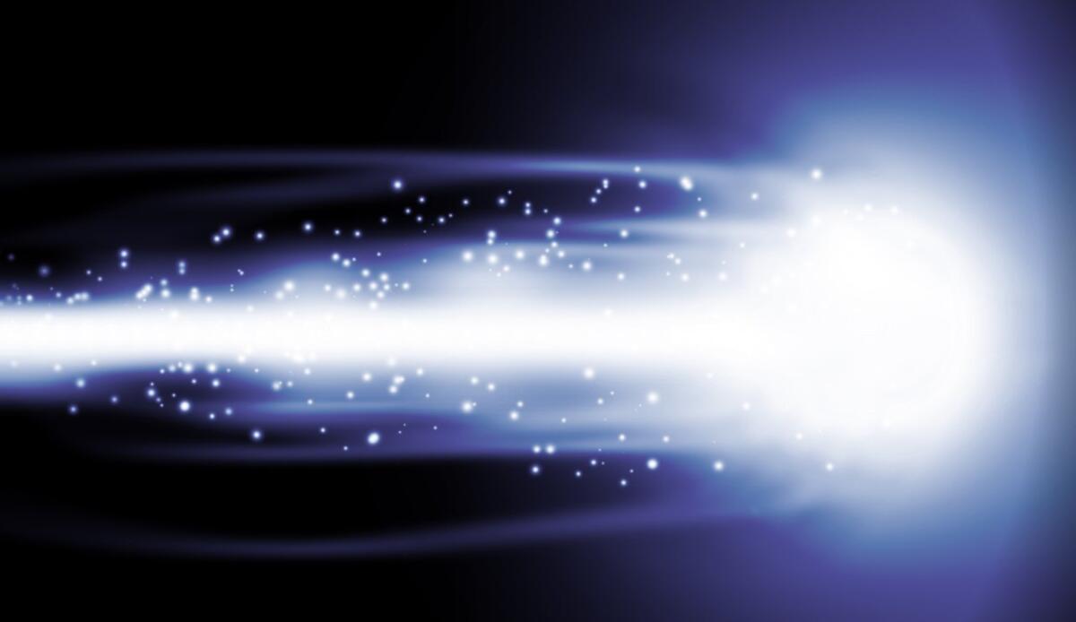 Il ghiaccio nello spazio è meno caotico dell’acqua: scoperta una struttura semi-cristallina - Illustrazione di una cometa (Canva FOTO) - sciencecue.it