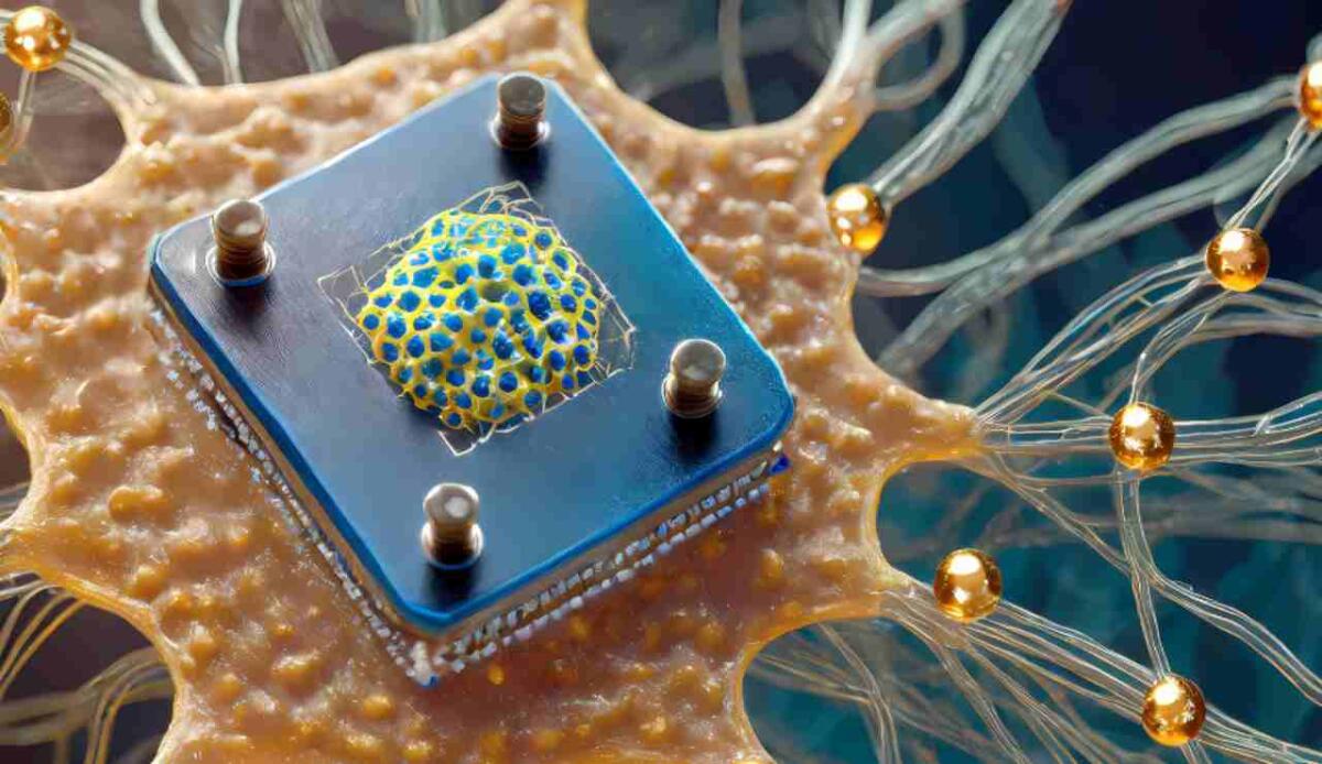 Dispositivi cerebrali cinesi sfidano Neuralink: più piccoli, meno invasivi, già testati su pazienti - Illustrazione di un dispositivo neurale (Canva FOTO) - systemscue.it