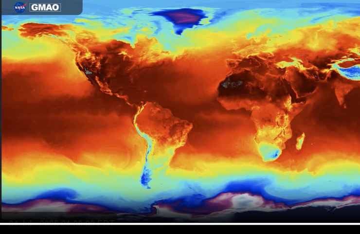 Illustrazione della mappa che mostra le alte temperature (svs.gsfc.nasa.gov screen FOTO)-marinecue.it