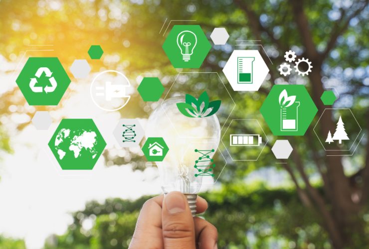 Illustrazione artistica della transizione ecologica (Canva FOTO) - energycue.it